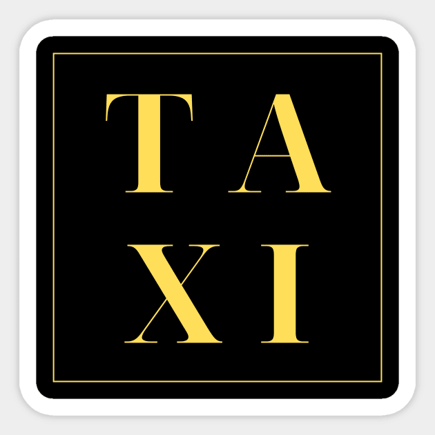 Yellow Taxi Logo Sticker by RoadTripWin